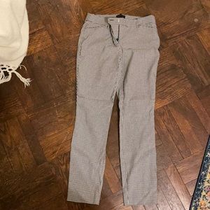 Black and white patterned dress pants